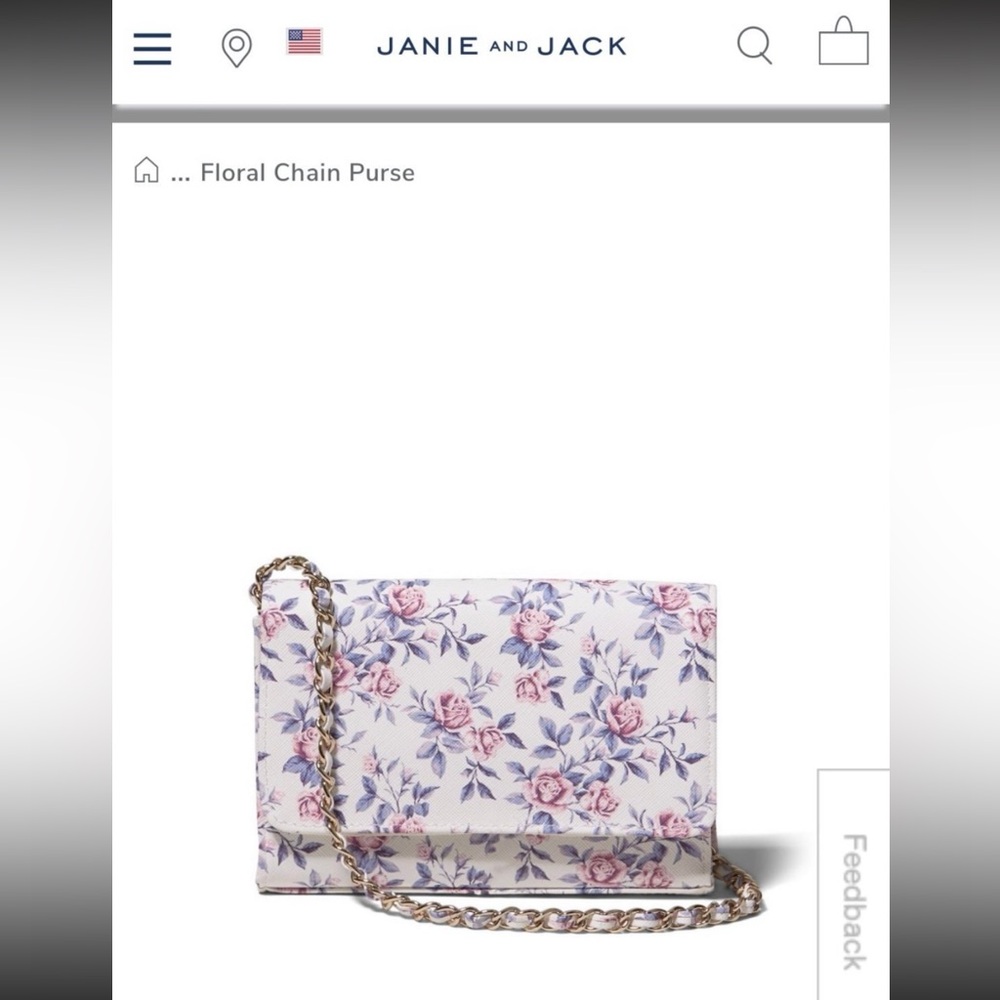 Janie and jack floral crossbody purse